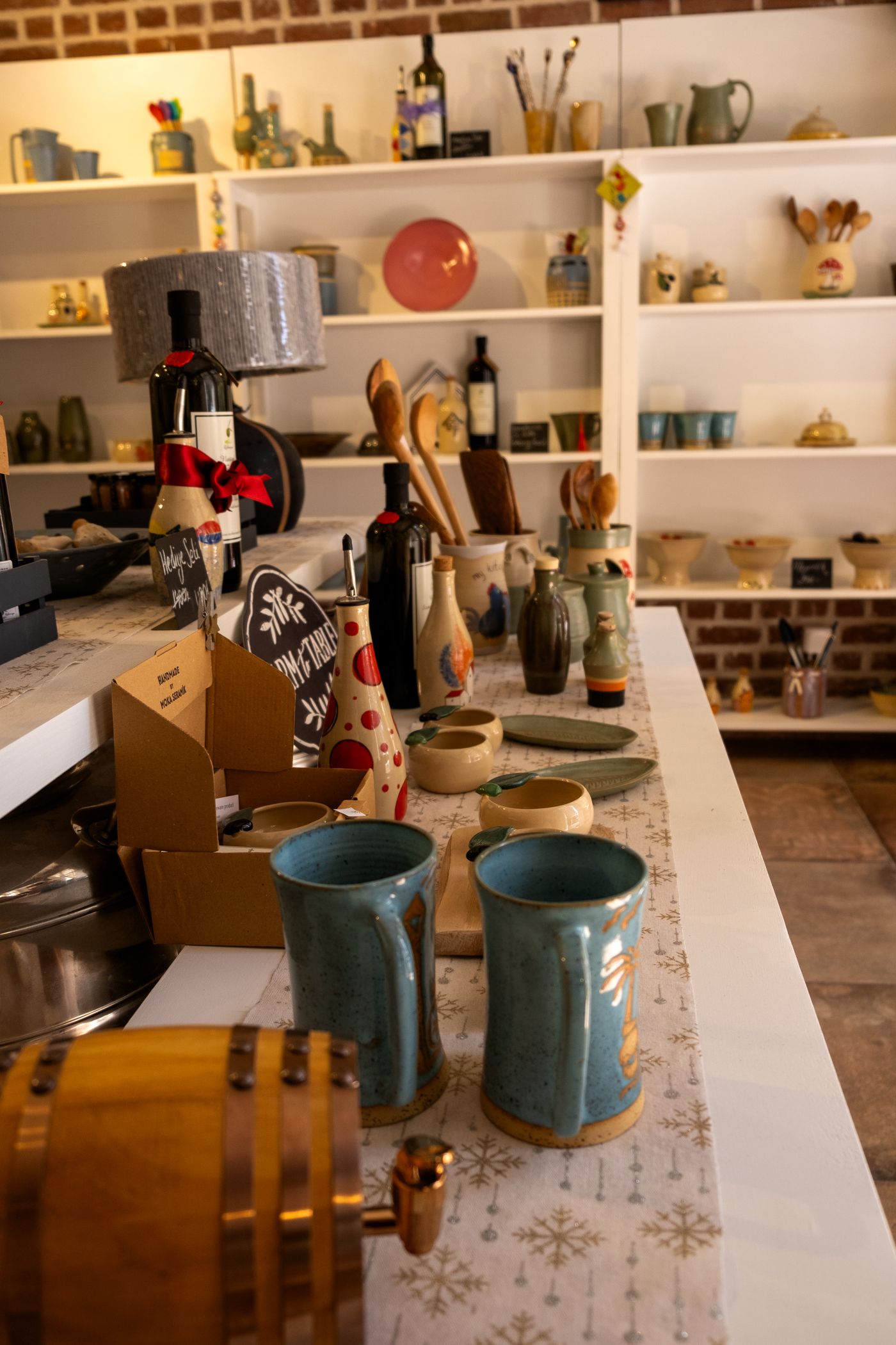 The colourful curated interior of an artisan gift shop
