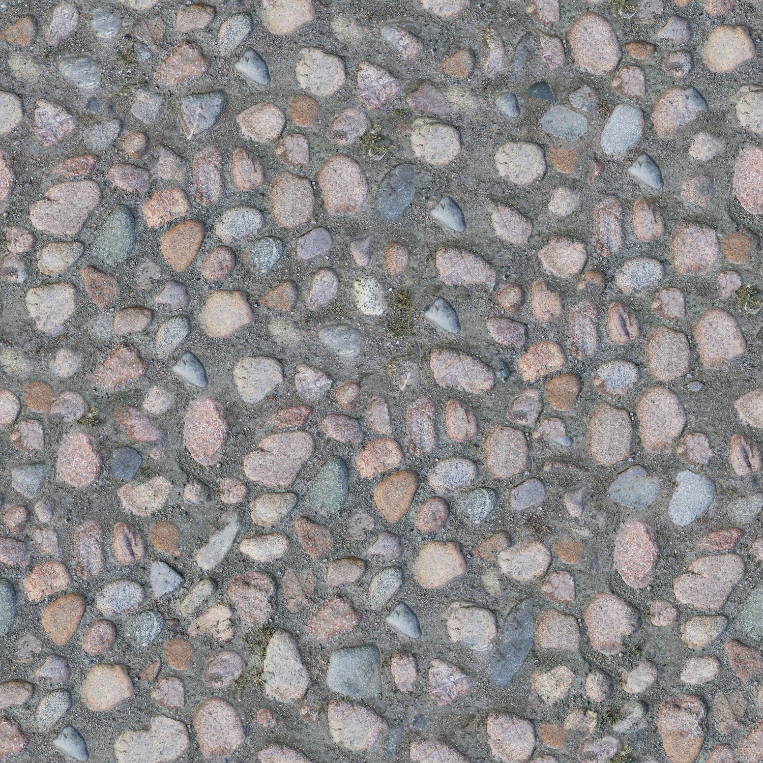 Varied rounded cobble