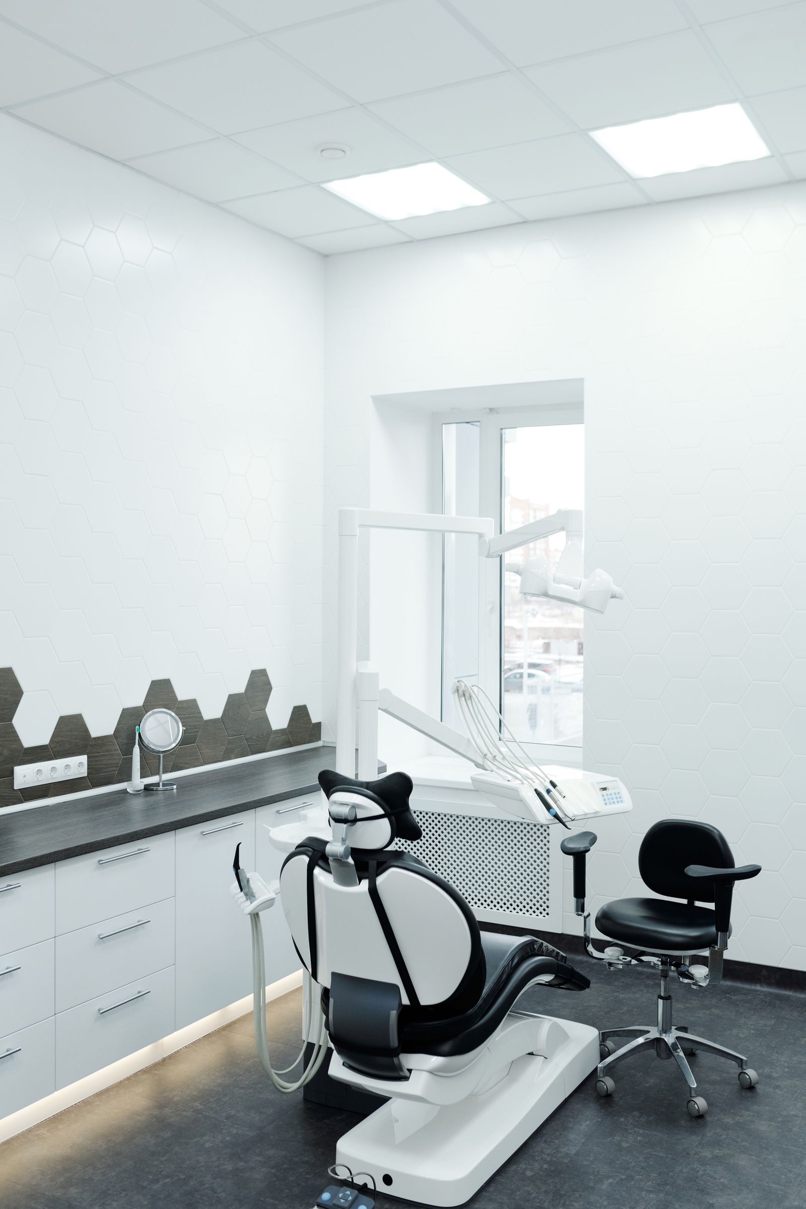 The treatment room, set and ready