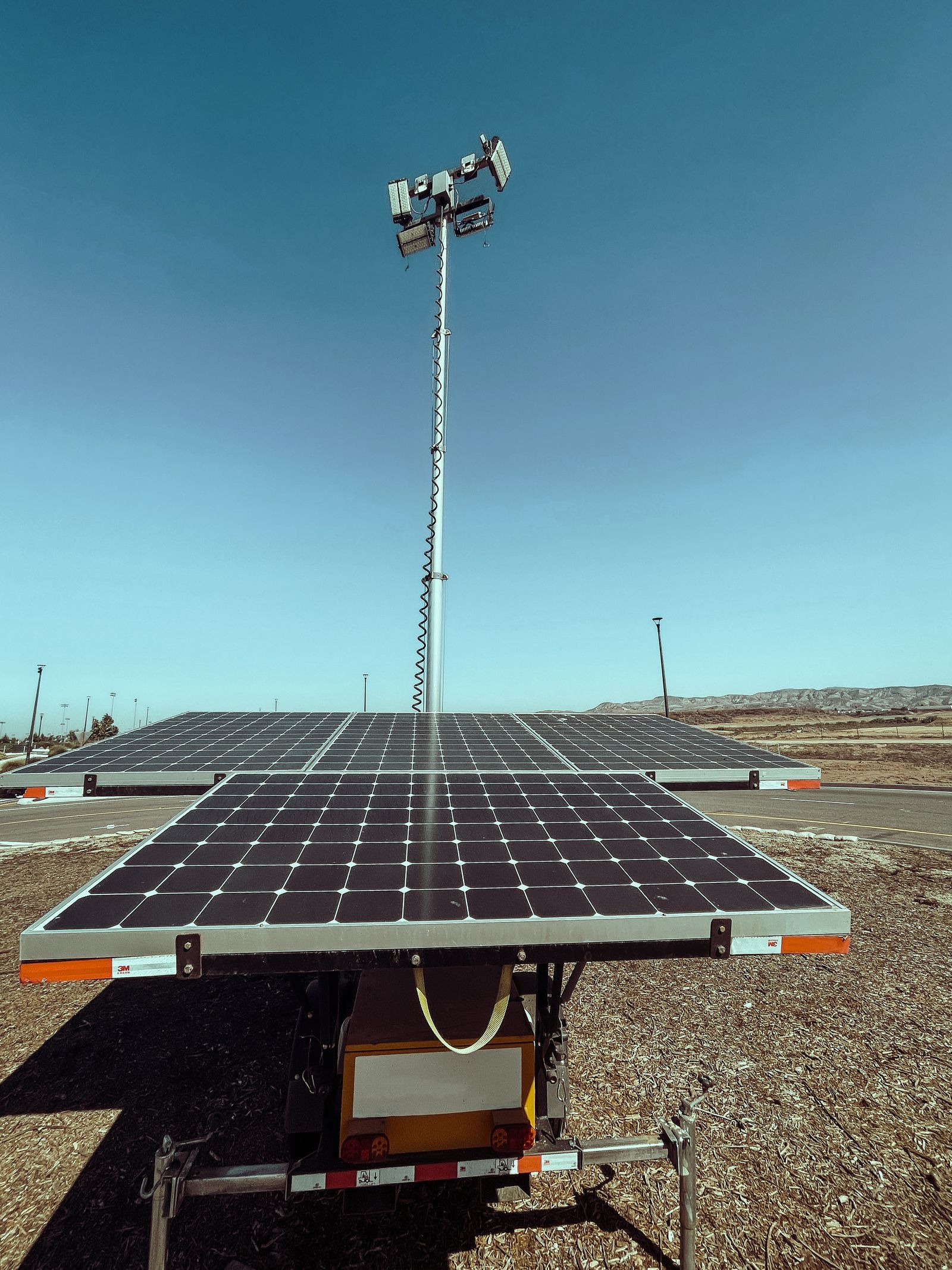 Ground-mount solar panel array