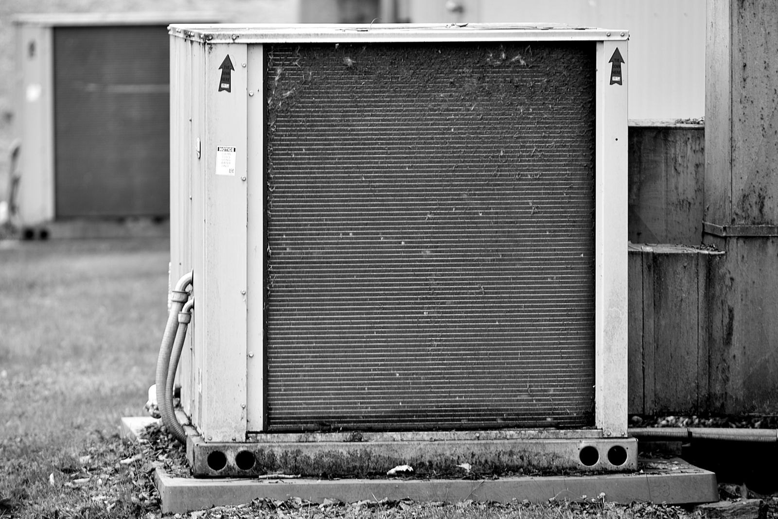 Outdoor HVAC condenser unit