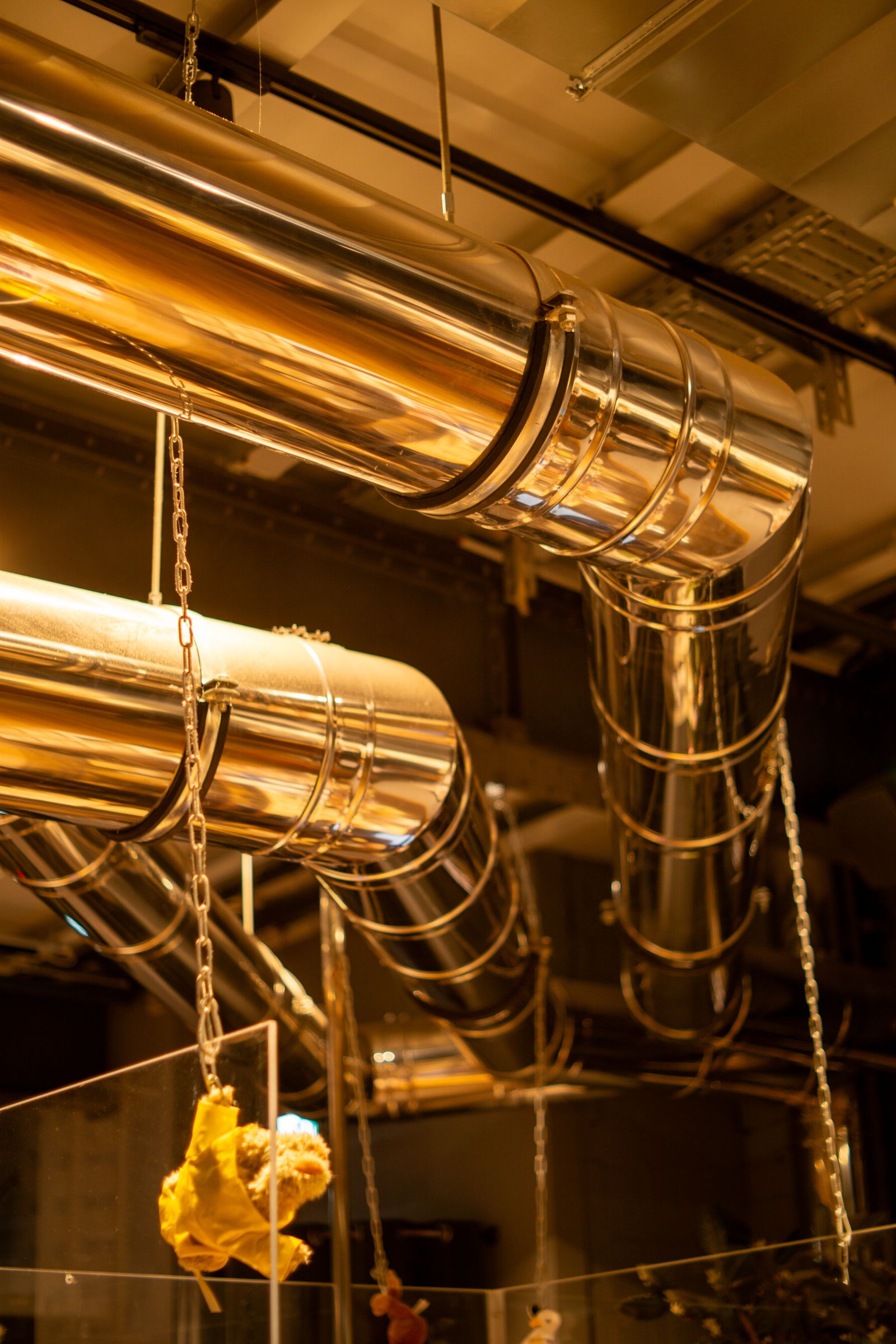 Polished metal ductwork
