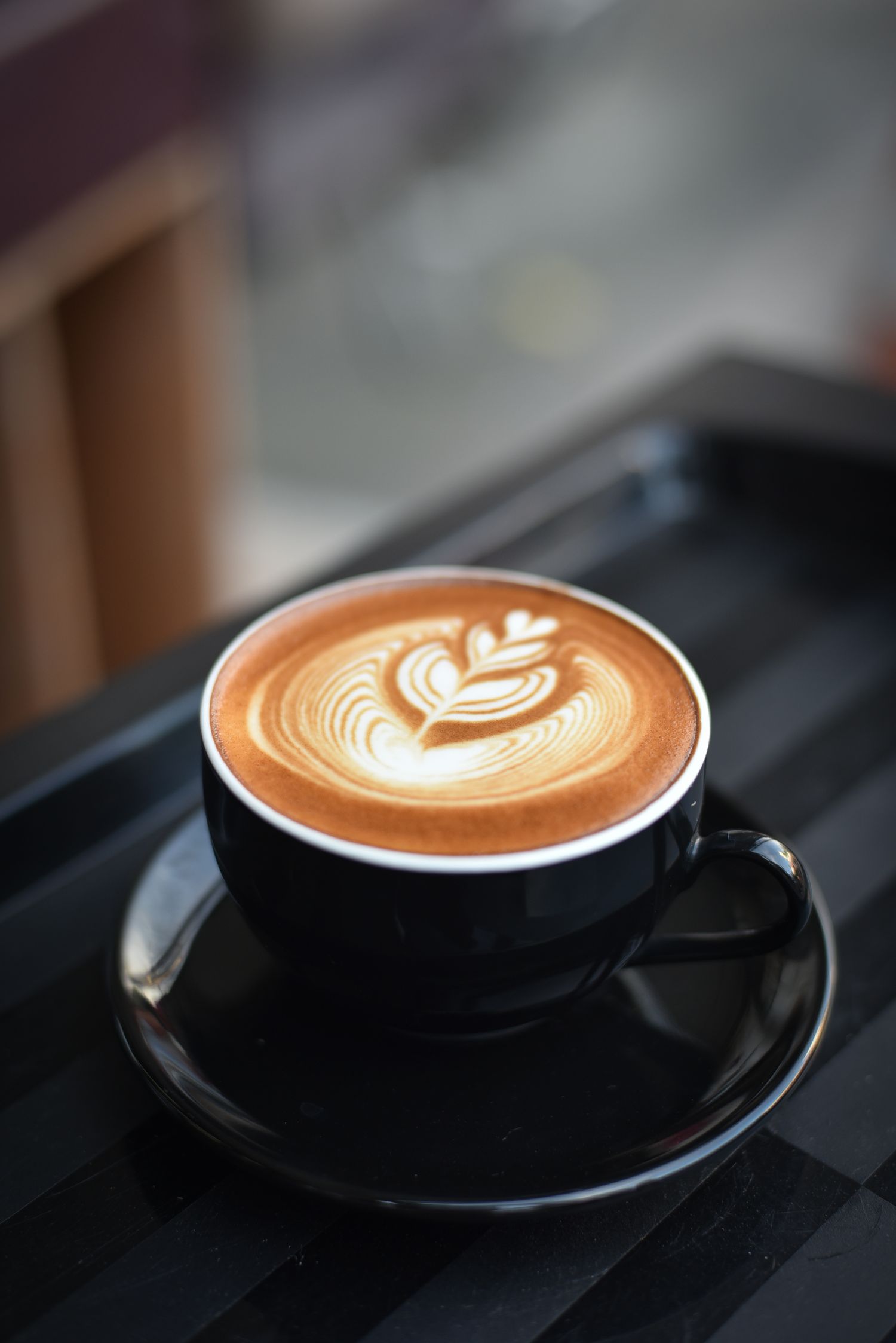 Latte art from above