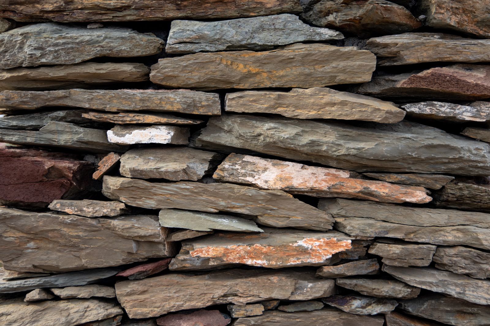 A stone retaining wall