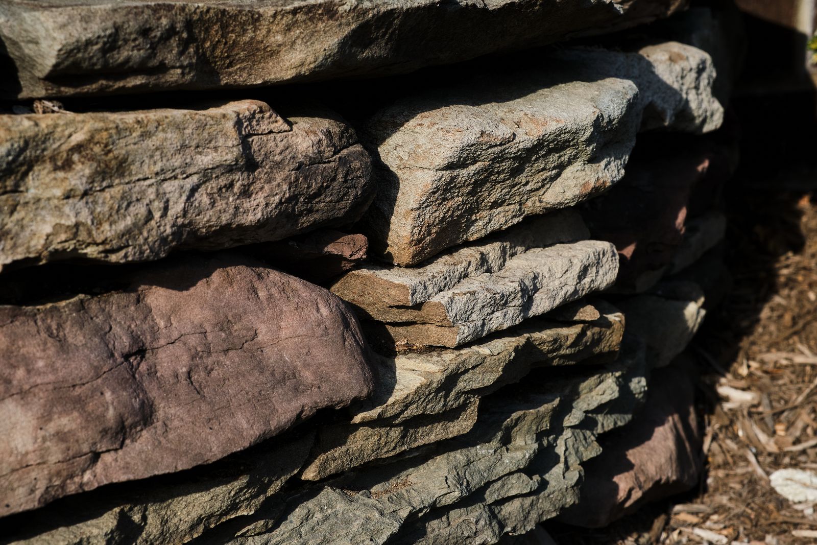Weathered stone wall