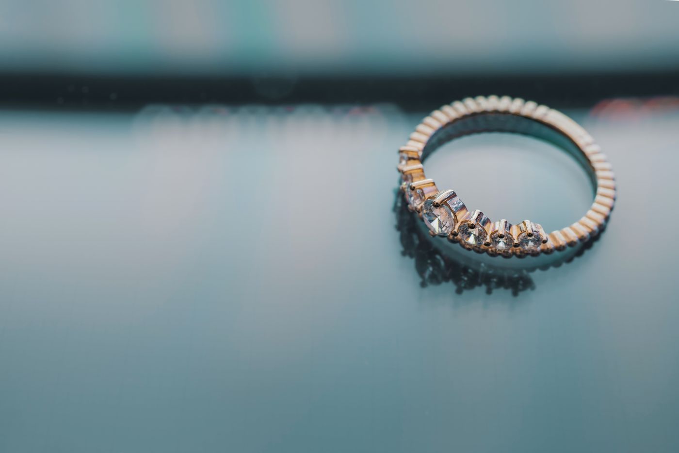 A gold eternity band