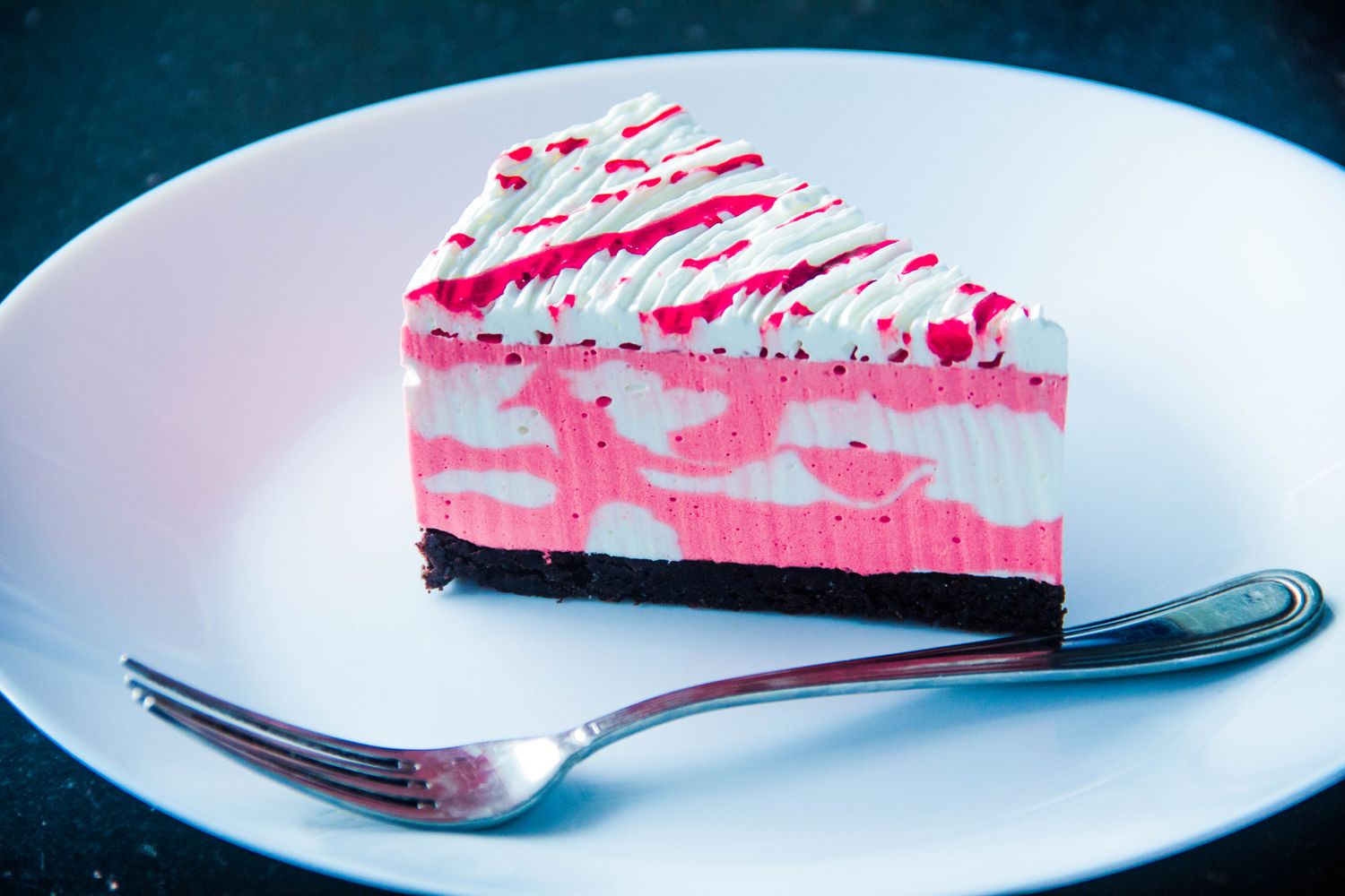 A slice of cake on a plate