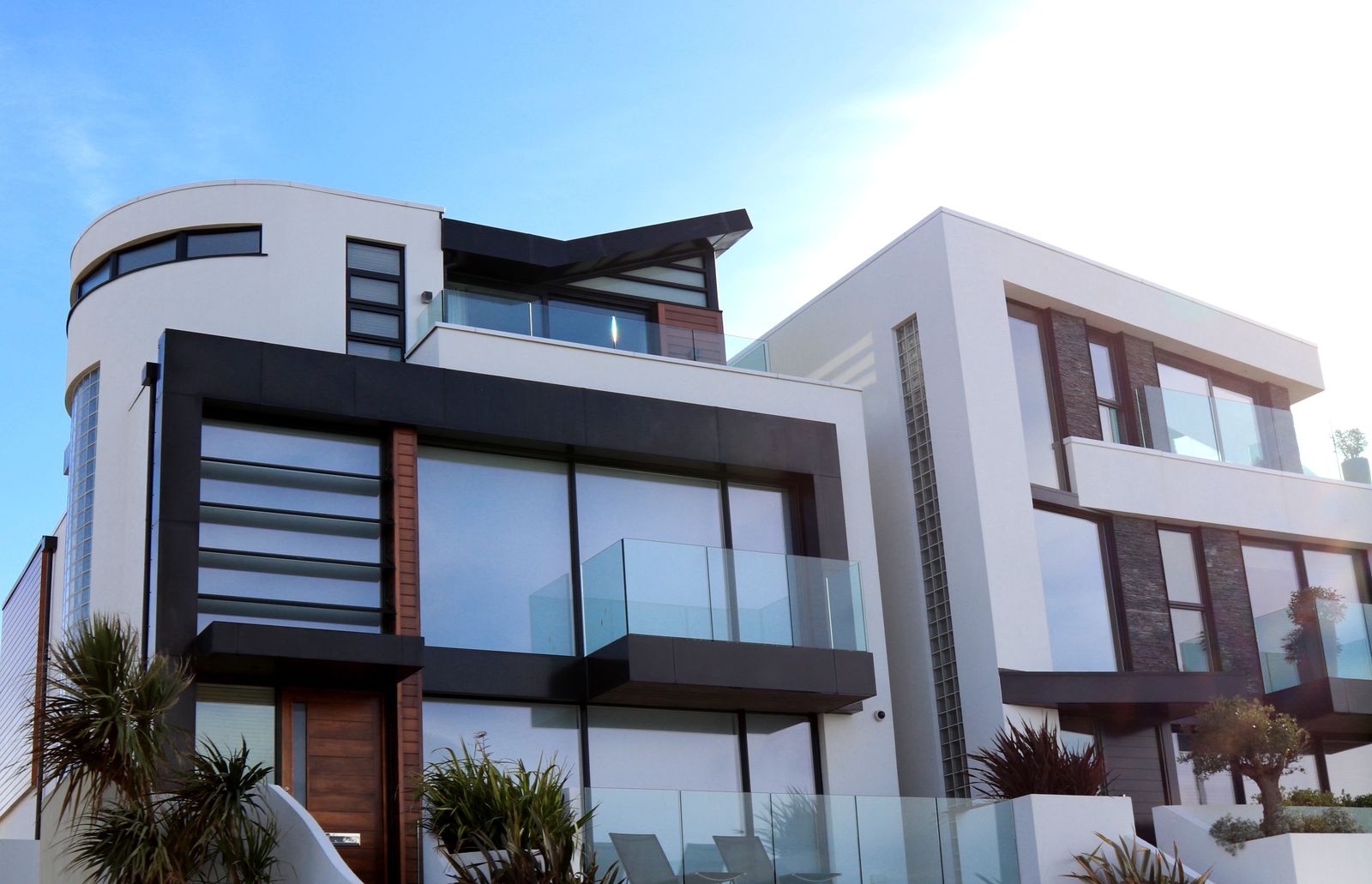 A clean home exterior with new windows
