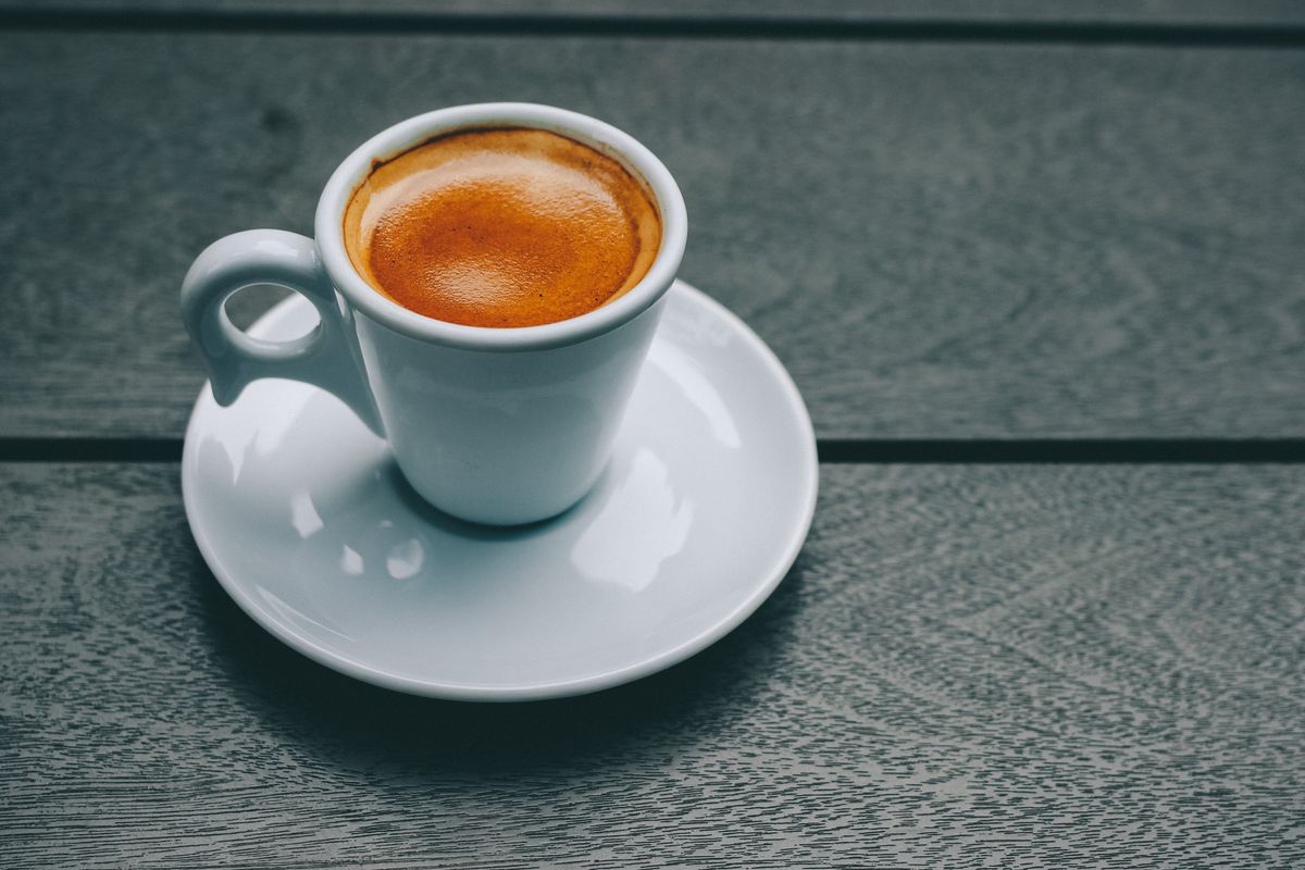 Espresso cup on a saucer