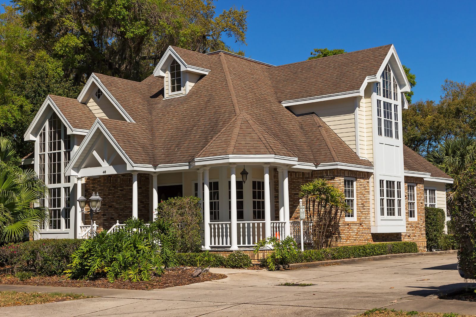 Heritage home with finished gutters