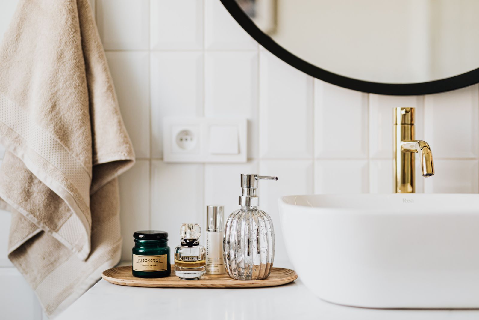 A freshly painted bathroom