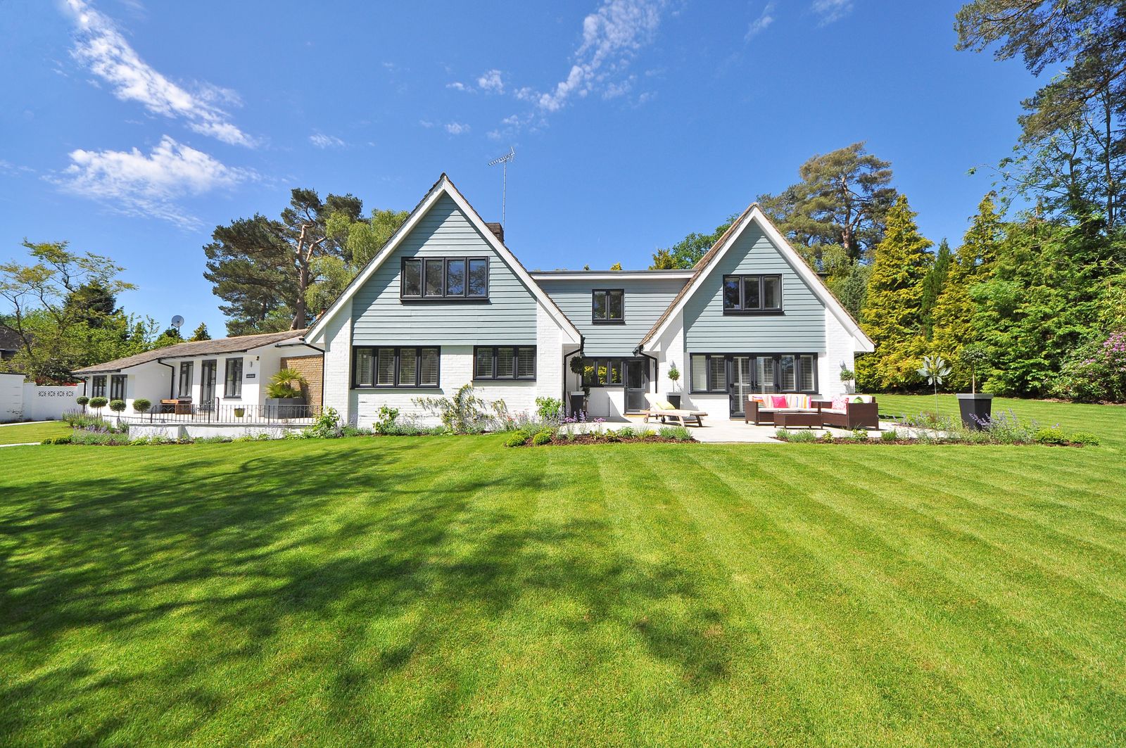 Modern home with a crisp roofline