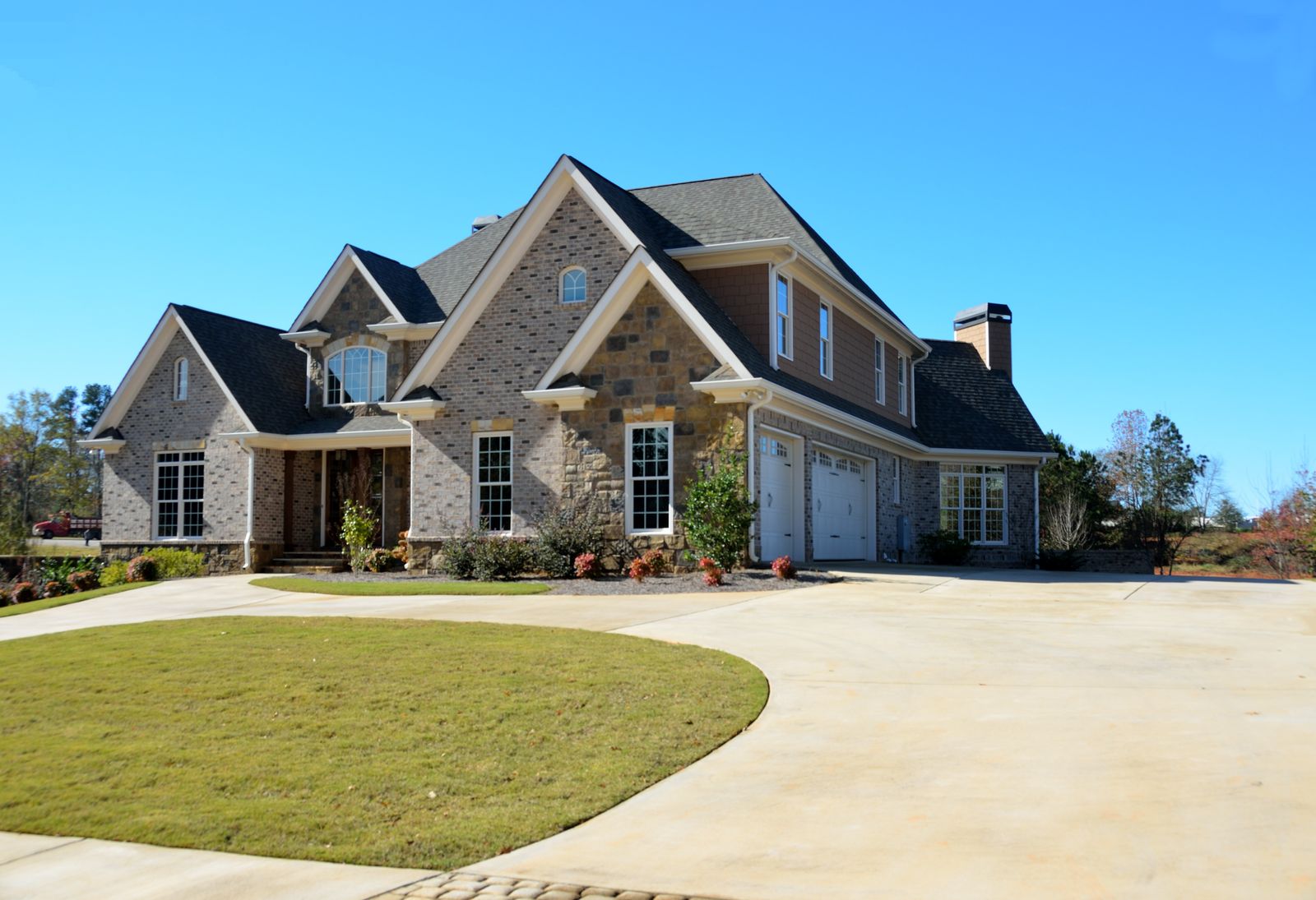 Home exterior with fresh shingles