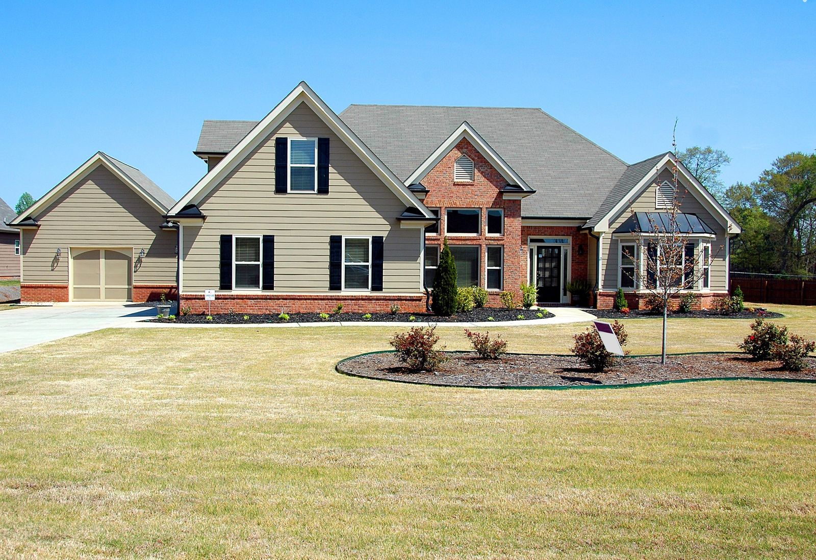 Bright home exterior with clean eaves
